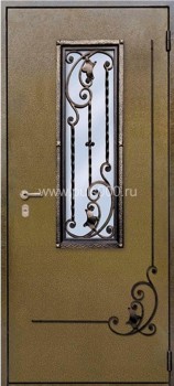 Металлические двери со стеклом с порошковым напылением ST-1753, цена 45 000  руб.