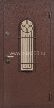 Металлические двери со стеклом с порошковым напылением ST-1754, цена 45 000  руб.